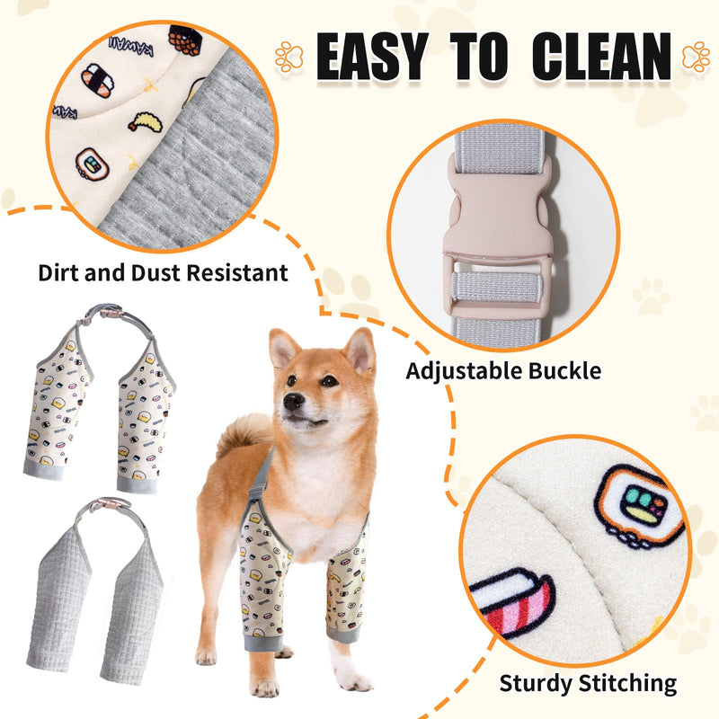 Pack of 2 Elbow Bandage Dog Thickened, Recovery Sleeve Dog Adjustable for Paw Protection, Dog Body After Surgery Lying Quolts XXL, for Prevents Licking Wounds