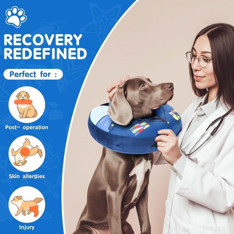 Dog & Cat Collar, Comfortable Lick Protection, Adjustable Dog Collar for Recovery After Surgery or Wounds for Dogs, L large / 1