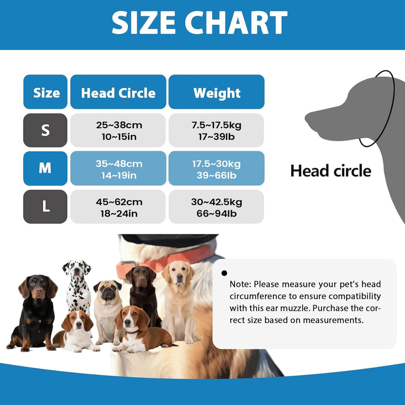 Noise-canceling headphones for dogs to protect against noise | Noise-canceling headphones for dogs | Hearing protection for dogs | Best for small, medium and large breeds when bathing, S