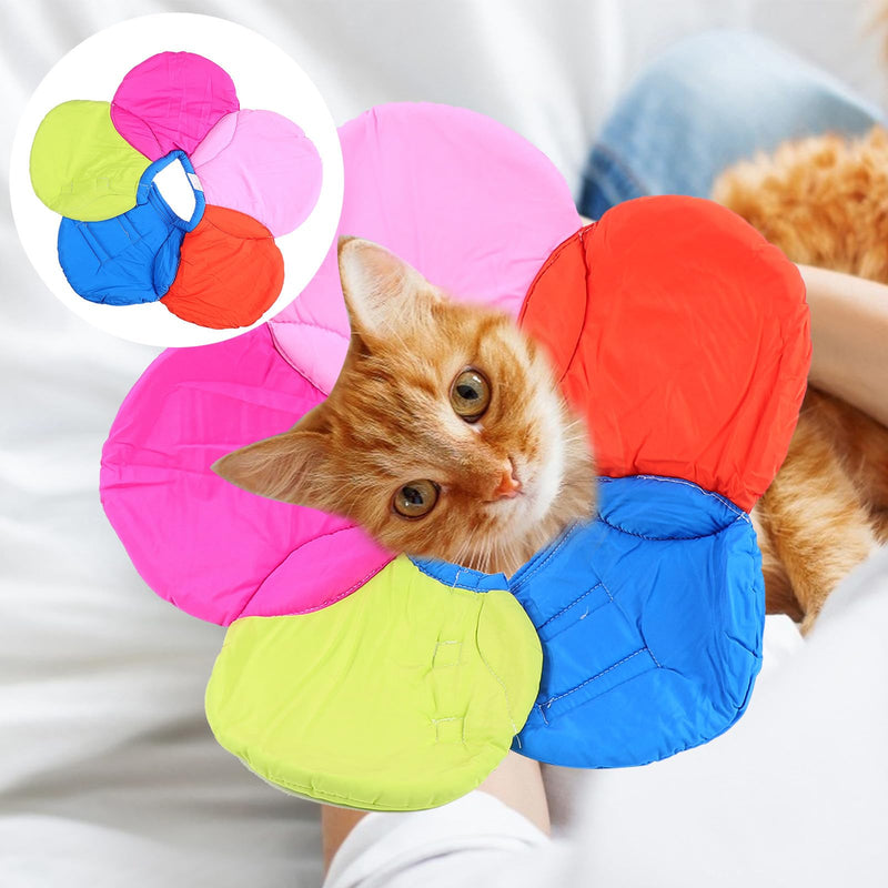 Artibetter Cat Neck Collar, Skin-Friendly and Breathable, Made of Polyester and Fabric, Flower-Shaped, Scratch-Resistant, for Surgical Recovery/Neutering