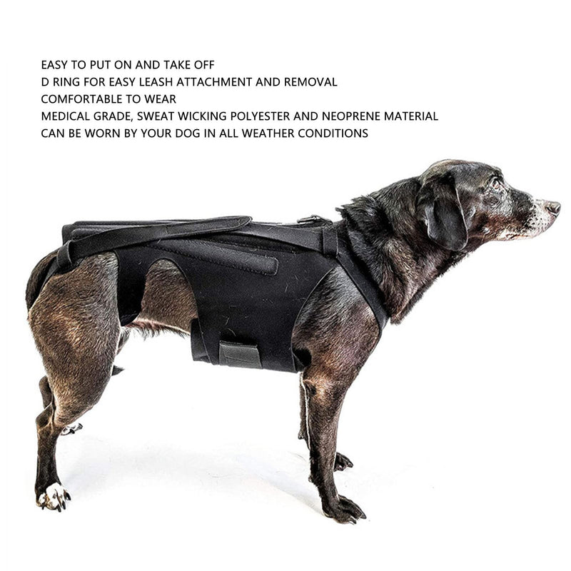Asixxsix Dog Back Brace for Dogs Arthritis, Pet Back Bracer for IVDD, Back Protector Helps Pain Relief, Surgical Recovery and Rehabilitation, Dogs Back Disease Prevention (L)