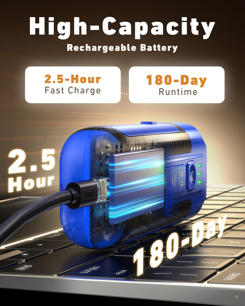 Dog Bark Deterrent Devices-Ultrasonic Anti Barking Device for Dogs with 50ft Range, Rechargeable No Barking Device for Own or Neighbor's Dogs, Portable Safe for Dogs/Humans | Indoor/Outdoor Use-Blue Blue