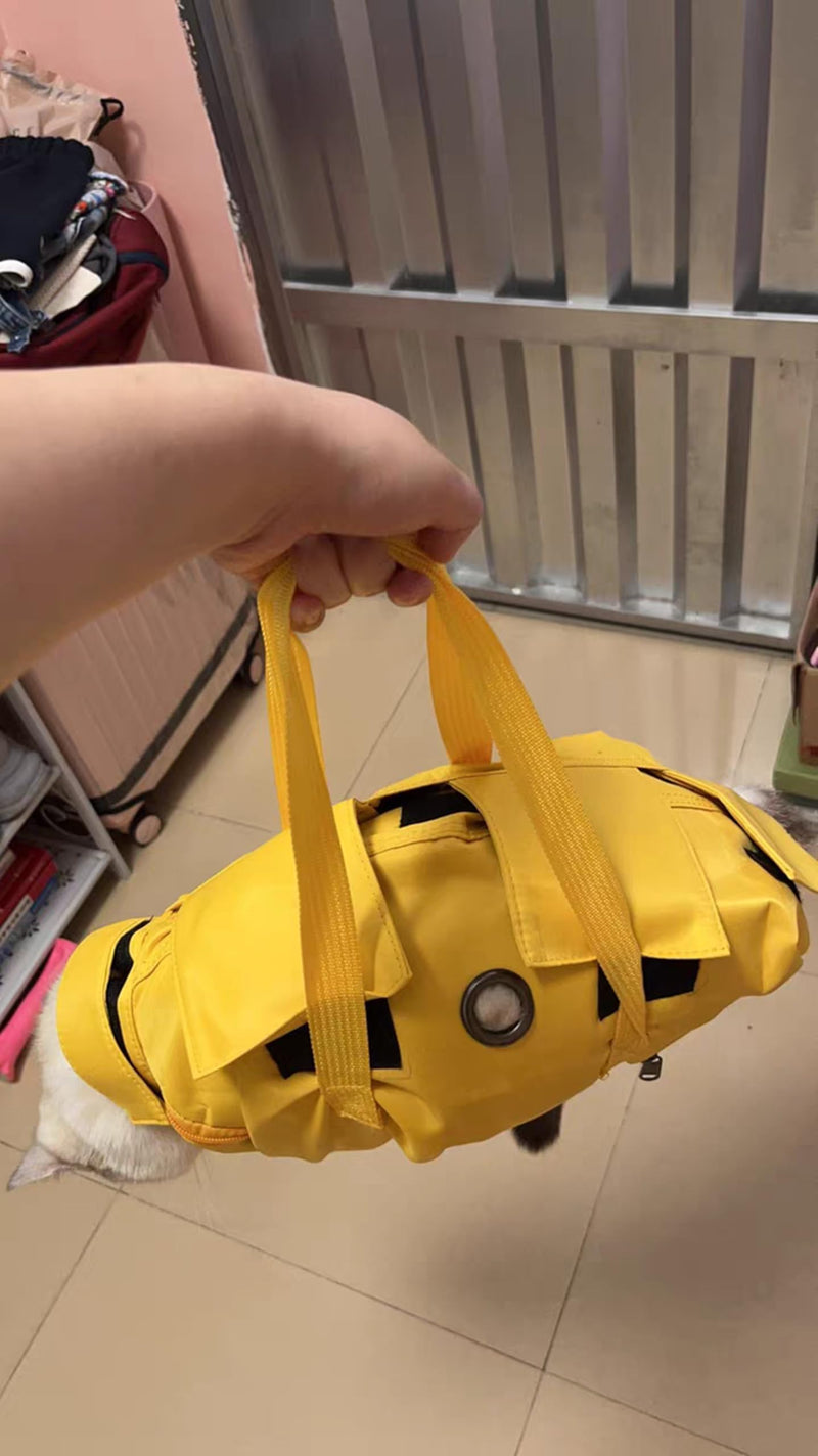 HDKUW Cat Grooming Bag,Foldable Travel Carrier for Cats,Anti-Bite Anti-Scratch Cat Grooming Restraint Bag,Pet Carrier for Administering Eye Drops,Ear Cleaner,Clipping Nails Yellow S 8.6"(W) * 12.5"(L) - PawsPlanet Australia