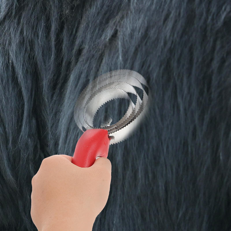 VILLCASE Reversible Stainless Steel Brush with Double-Sided Design and Ergonomic Handle. Versatile horse brush for efficient grooming of horses and farm animals.