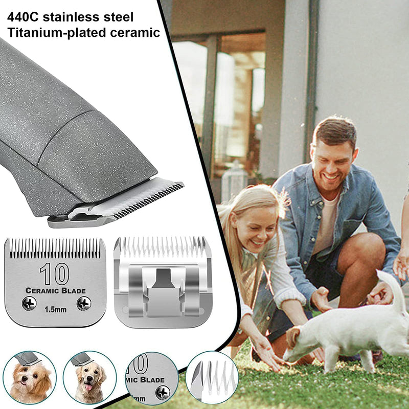 BESTBOMG Pet Cutting Blades Shaving Head Compatible with Easter Animal Cutters Removable Stainless Steel Ceramic Blade Compatible Wahl Clipper Compatible A 15# 1.5mm