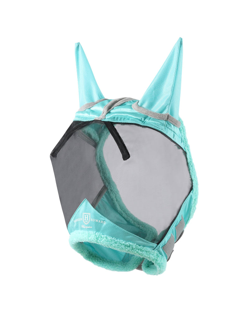 Harrison Howard Horse Fly Mask UV Protective Fine Mesh with Extra Wool Soft Touch on Skin Fly and UV Protection Summer Mint M Medium - PawsPlanet Australia