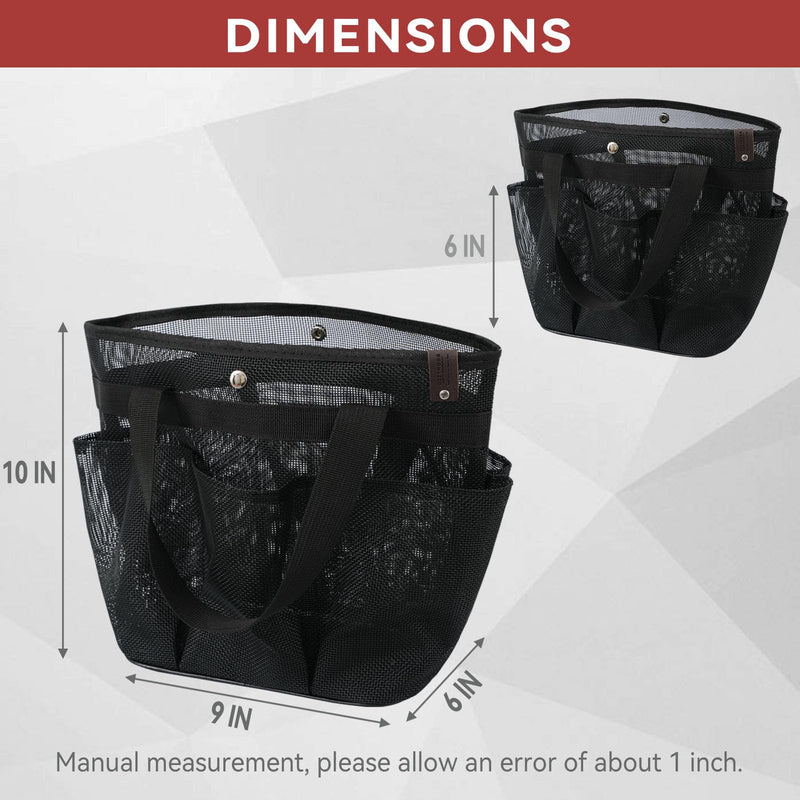 Mesh Horse Grooming Tote Bag Breathable Waterproof, 6 Pockets Horse Grooming Kit Tool Bags, Horse Cleaning Caddy Box for Cleaning Supplies, Pet Grooming Organizer for Horse Dog Goats, Black - PawsPlanet Australia