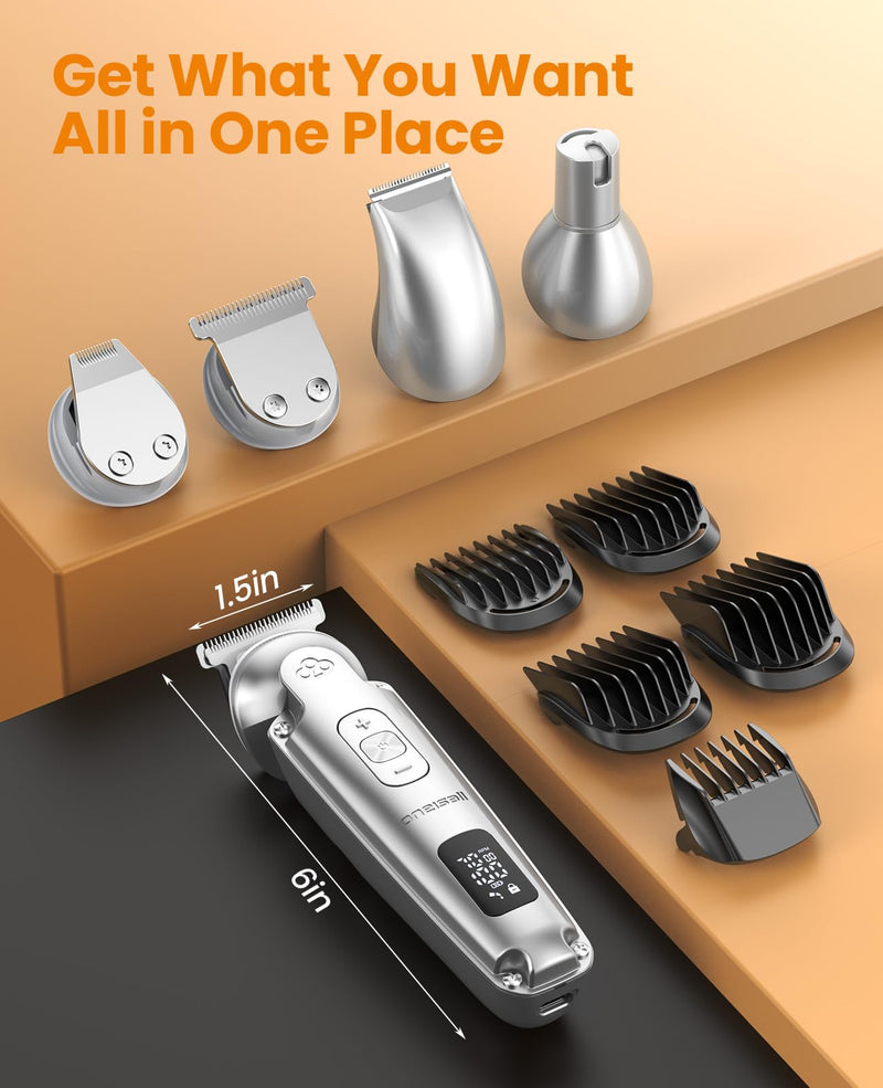 oneisall 4 in 1 Cat Grooming Kit Customised for Puppies and Cats, Cordless 3-Speed Dog/cat Clippers, Quite IPX7 Waterproof Dog Trimmer for Full-Body Grooming - PawsPlanet Australia