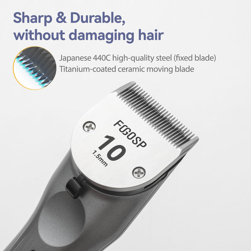 10FC Cordless Dog Grooming Clippers Replacement Blade Ceramic Edge Detachable Steel Pet Clipper Blade with Cutting Length of 1.9mm 1/13'' (1 Count) 10F Blade - PawsPlanet Australia