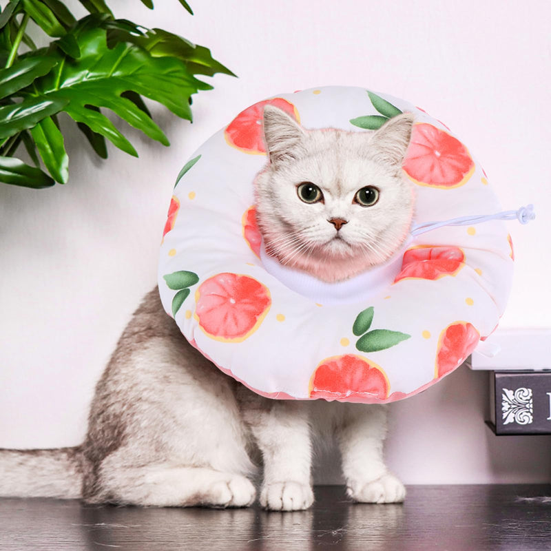 STOBAZA Soft Cotton Cat Collar with Adjustable Protective Collar for Kittens for Recovery and Licking Protection. Comfortable and Suitable for Cats up to 7 kg.