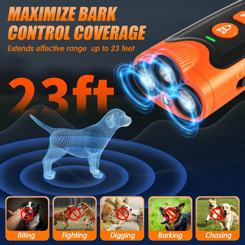 AWOOF New 2025 3X Ultrasonic Anti Barking, Dog Bark Deterrent Device, 6 Training Modes 24 FT Range Barks， Humane Alternative to Training Collars - PawsPlanet Australia