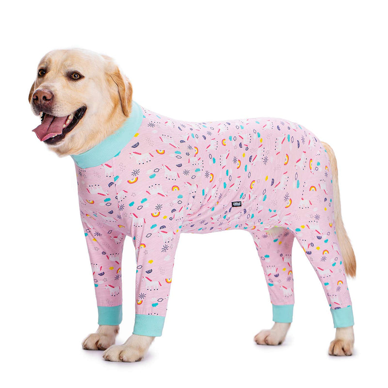 Pink Pony Surgery Recovery Suit Female Male for Dogs After Surgery Medium Large Dogs Onesie,Lightweight Dog Recovery Suit for Shedding Prevent Licking Surgical Wound,Dog Pajamas Pjs,Full Belly 32 (Chest 32.28 in | Backlength 22.05 in) Pink Rainbow - PawsPlanet Australia