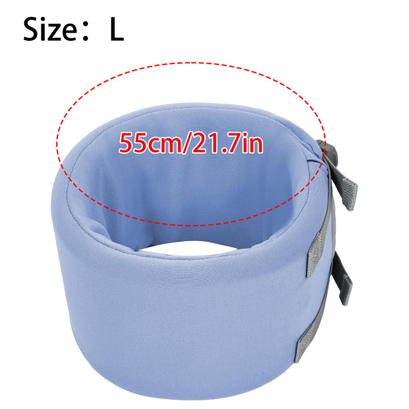 Collar for Dogs, Adjustable Protective Shield, Dog Brace, for Use in Veterinary Medical Clinics, for Puppies, Cats, Medium and blue L