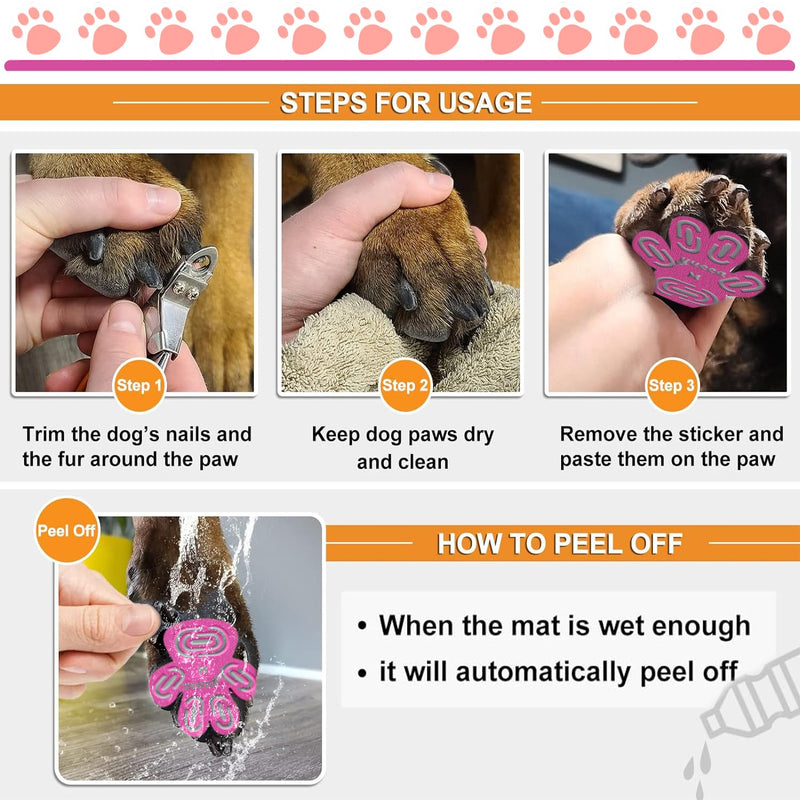 yucca Dog Anti Slip Paw Grips Traction Pads, Dog Paw Protector with Stronger Adhesive, Toe Grips for Dogs from Slipping on Hardwood Floors, Dog Shoes Booties Socks Replacement for Older Dogs M(4-20lbs)-12*4 Pcs - PawsPlanet Australia