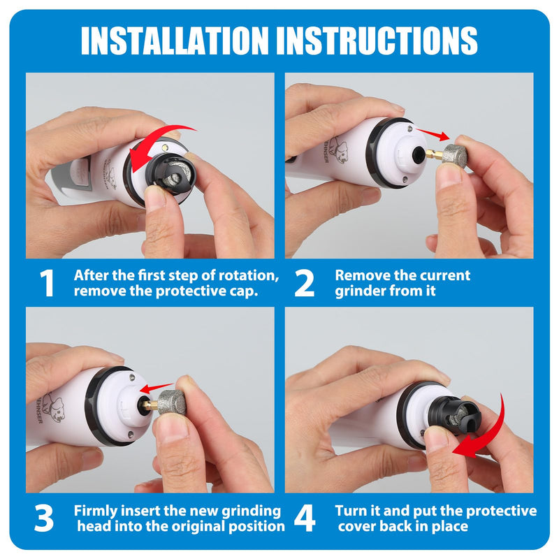 Silent Groom Pro Nail Grinder – Quiet Dog & Cat Nail Trimmer with 3-Speed Settings, Built-In LED Light, USB Rechargeable Design, Replaceable Grinding Heads, Safe and Precise Pet Grooming - PawsPlanet Australia