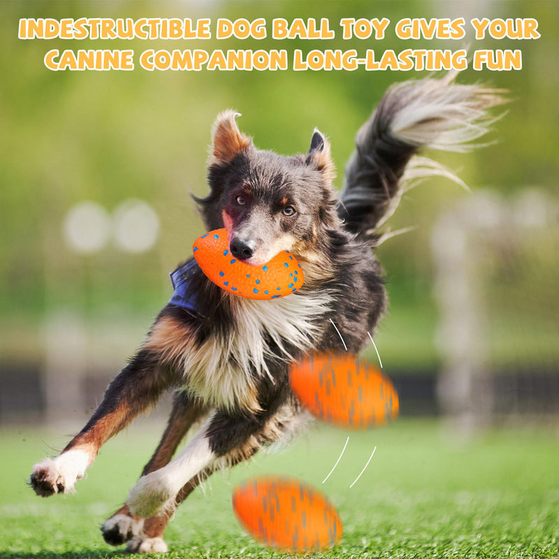 3 Pcs 5.5 Inches Dog Footballs,Indestructible Dog Ball for Aggressive Chewers, Tough Large Dog Balls Outdoor Floating Dog Toys for Medium and Large Breed, 3 Color - PawsPlanet Australia