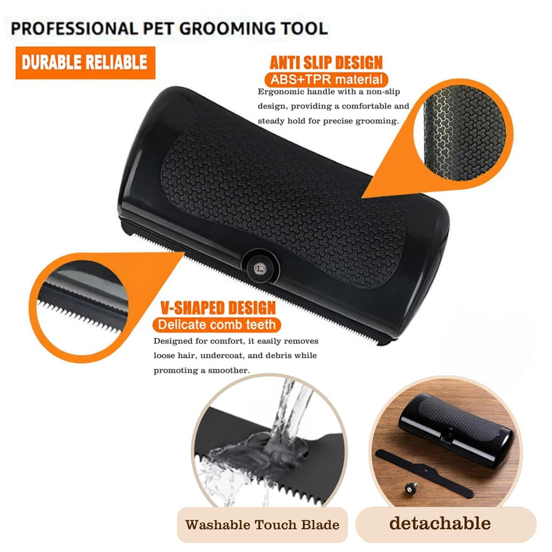groompro deshedding brush& Pet Hair Remover Comb - Grooming Tool for Cats, Dogs, Rabbits, Horses, Hamsters-Reduces Loose Fur for Short & Long Hair Pets - PawsPlanet Australia