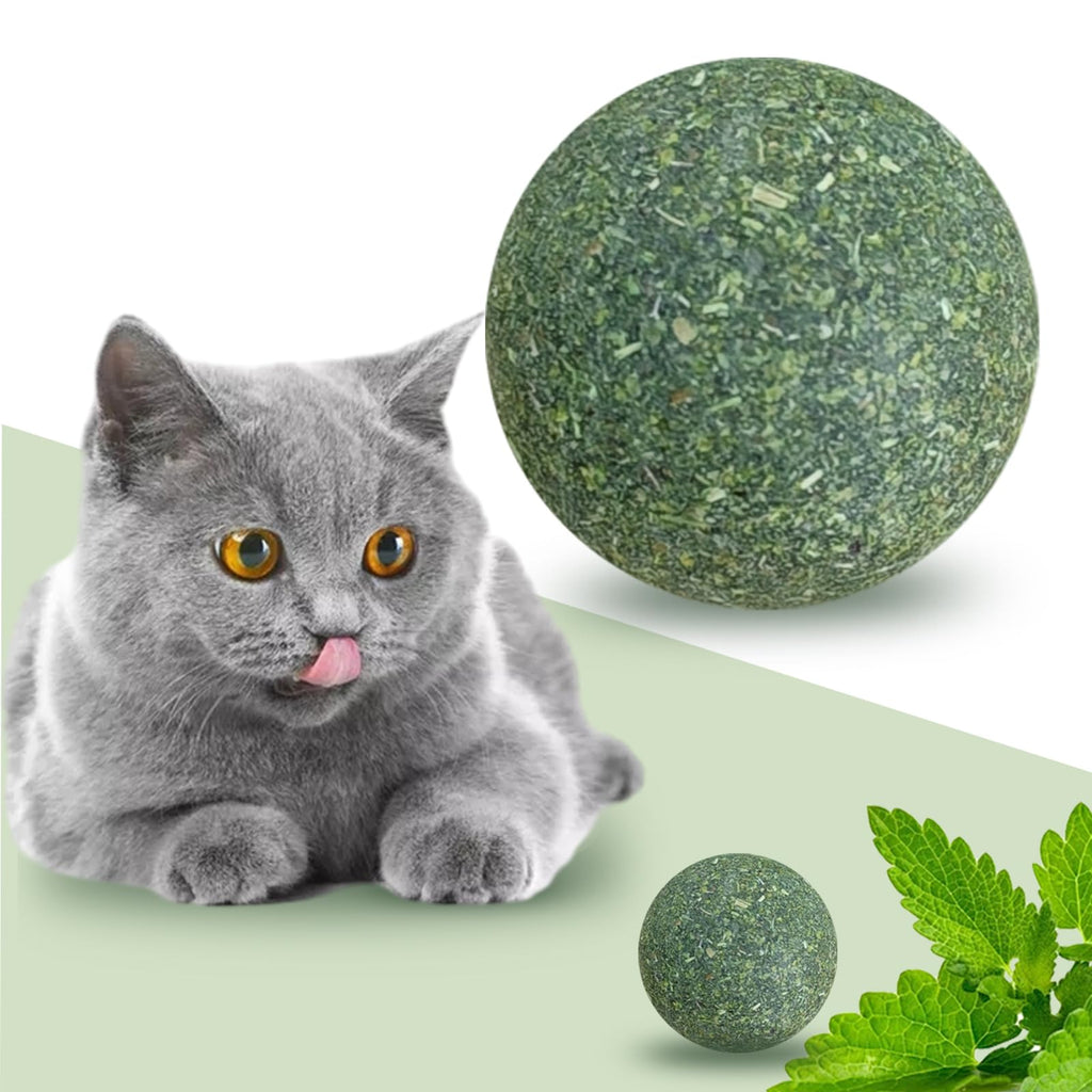 6PCS Catnip Balls Catnip Toys Indoor Cat Interactive Toys Kitten Big Cat Biting Ball Licking Toys Natural Catnip Balls for All Breeds of Cats Toys for Chewing and Cleaning Teeth, greens