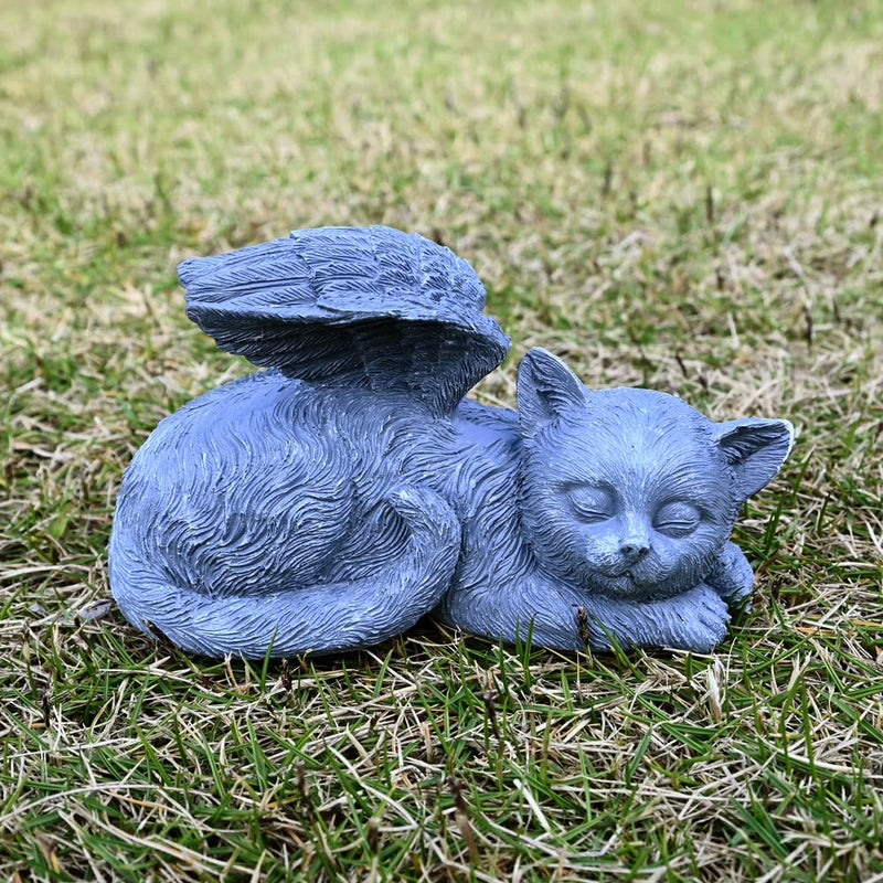 Angel Cat Memorial Stones Statue Sleeping Ornament for Kitten Passing Away Bereavement Pet Loss Sympathy Memory Gifts Remembrance Angel Cat - PawsPlanet Australia
