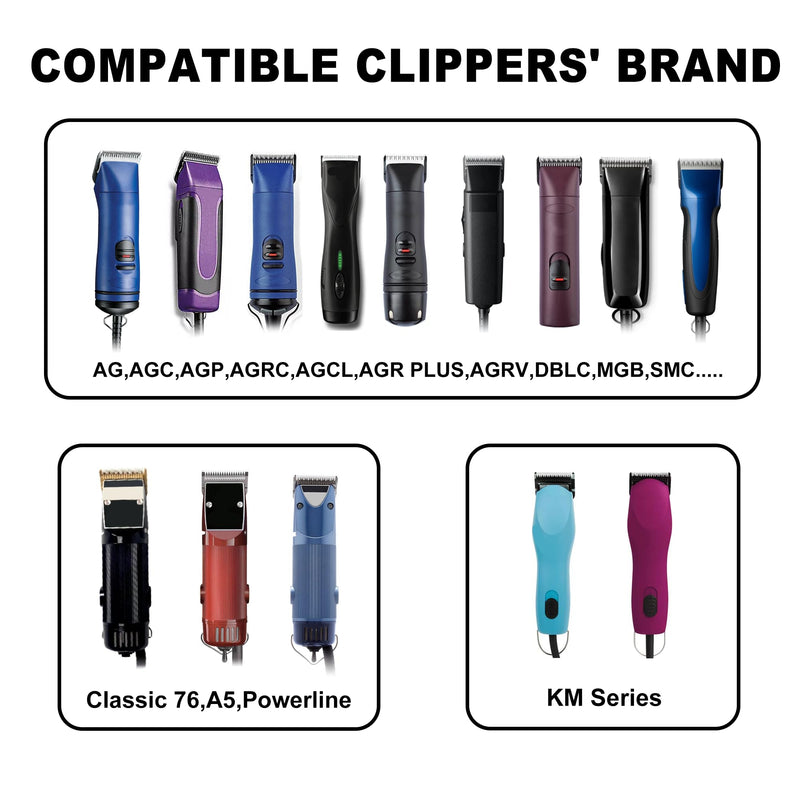 Detachable Pet Clipper Blades Dog Grooming Clipper Replacement Ceramic Blades, Compatible with Andis, Wahl, Oster(Size 10#,Cut Length 1.5mm) 10# (1.5mm) - PawsPlanet Australia