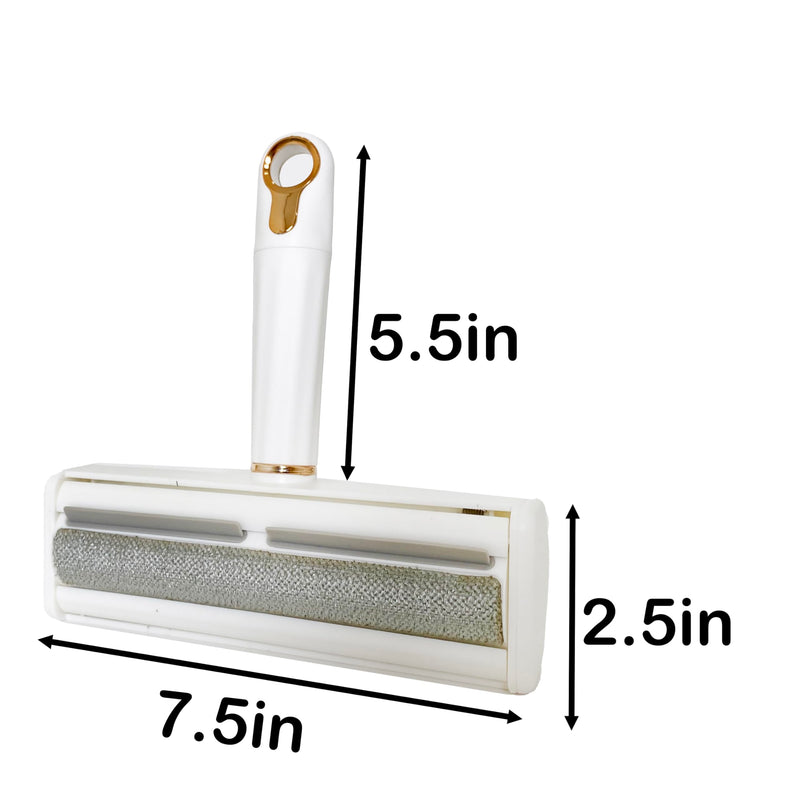 Reusable Pet Hair Remover and Lint Roller - Multi-Surface Fur Removal Tool for Furniture, Couch, Carpet, Clothing, and Bedding - Portable and Efficient, usual, White, S-4143 - PawsPlanet Australia