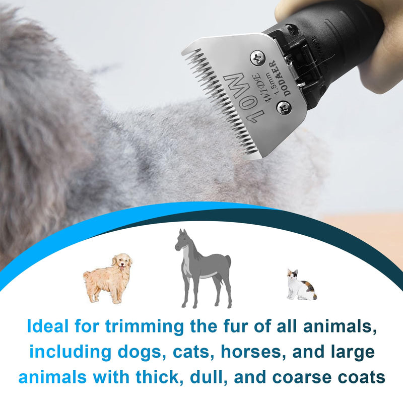 Sizi 10W Dog Grooming Clipper Replacement Blades, Compatible with Ainds, Oster A5, Wahl Km10 and Other Series Clippers, Blade Size-10W Cut Length 1/16"(1.5mm) - PawsPlanet Australia