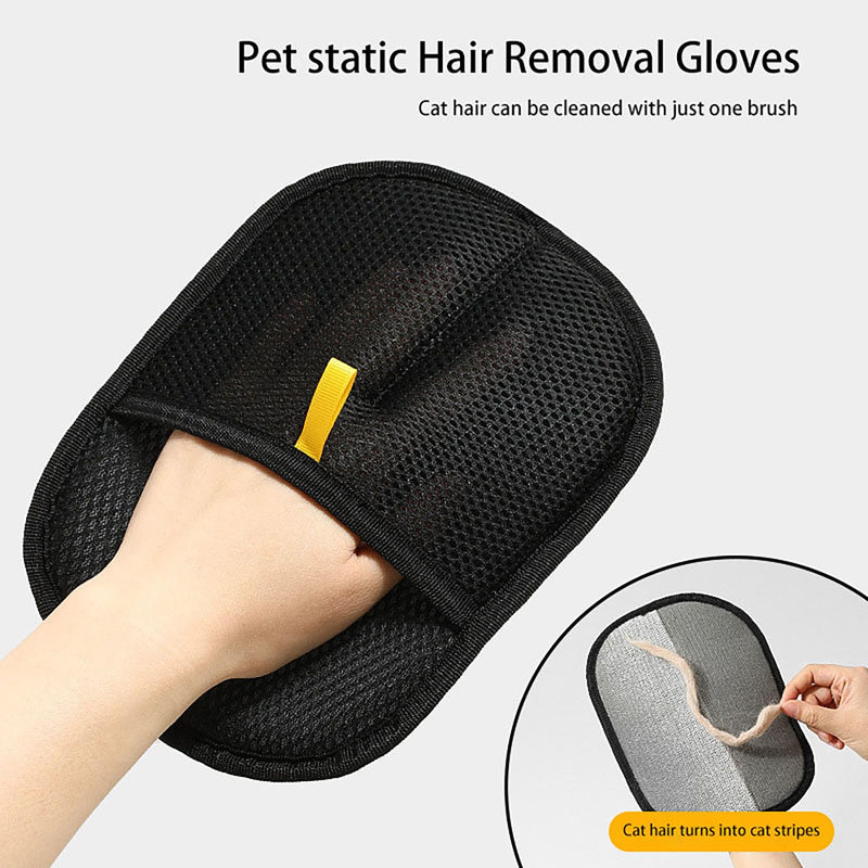 Pet Hair Removal Glove for Cats & Dogs, Electrostatic Reusable Magic Brush Pet Hair Remover Tool for Couch, Furniture,Car Seat,Pet Grooming - PawsPlanet Australia