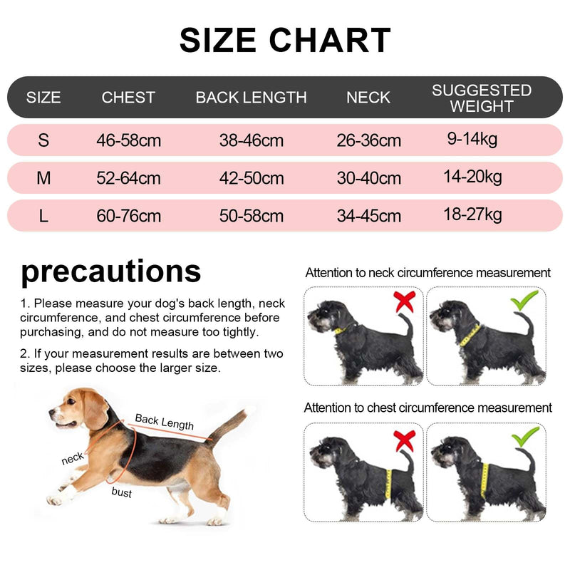 Dog Bodysuit After Surgery - Surgical Body Dog for Castration & Male - Medical Wound Protection Suit for Dogs Velcro Closure - Alternative to Cone/Collar - Surgery Body After Surgery for Dogs L pink