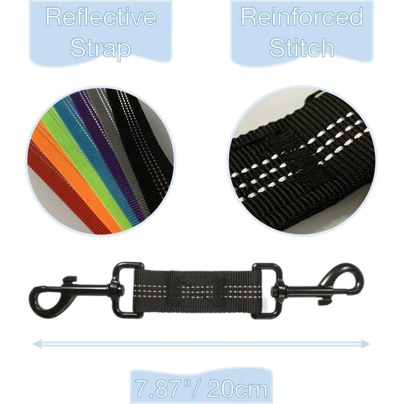 Dog Collar Clip Dog Safety Leash Clip for Prong Collar Backup Dog Harness to Collar Safety Clip 5 pcs Reflective Dog Leash Connector Double Ended Backup Clasp - PawsPlanet Australia