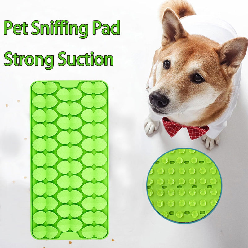 Medium Silicone Snuffle Mat for Small Medium Dogs Cats Slow Down Eating,Slow Feeder Lick Mat for Dry Wet Food for Pet Training Smell,Encourages Natural Foraging Skill,Relieving Stress (Green) Green-M (14.6x7.5in) - PawsPlanet Australia