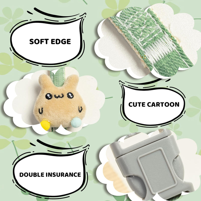 Escape Proof Cat Harness and Leash Set, H-Shape Soft Padding Vest, Adjustable Kitten Harness for Walking, No-Choke Design with Adorable Plush Decor(S/Green) S Green