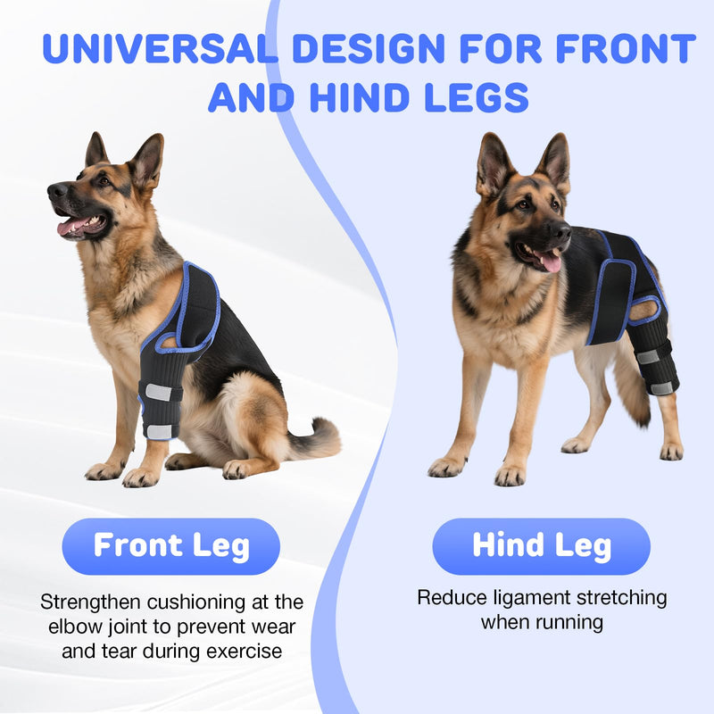 RUXAN Dog Knee Brace for Torn Acl, Dog Leg Braces for Back Leg, Knee Brace for Arthritis Pain and Support, Dogs Rear Leg Wrap Harness Set for Leg Wound Care and Lick Prevention-XL