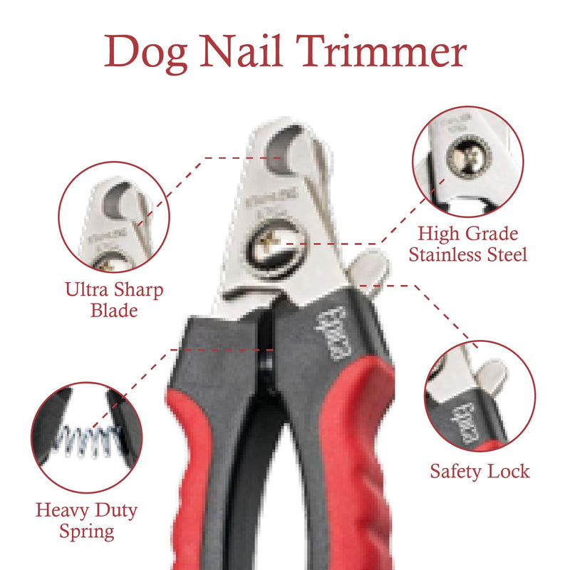 Epica Professional Dog Nail Clipper - Dog Nail Trimmer for Large Dogs - Easy and Safe Pets Grooming Clippers - Cat Claw Trimmer with Safety Guard (Large) - PawsPlanet Australia