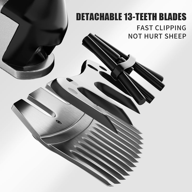 Sheep Clippers Replacement Blades, Professional Stainless Steel Clipper Blades for Thick Coat Animals SheepClipper-Blade