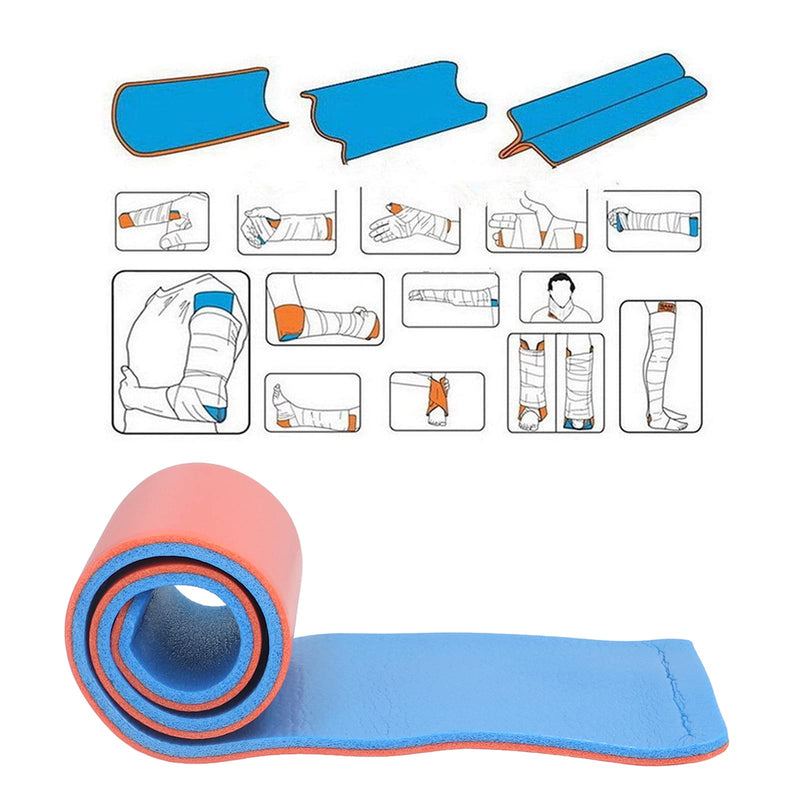 Emergency Splint Roll, Polymer Foam Soft Malleable Cuttable Multipurpose First Aid Universal Aluminum Splint Waterproof Hard Wearing Reusable Aluminum Rolled Splint, for Pet Fracture Fixation(11*46CM)