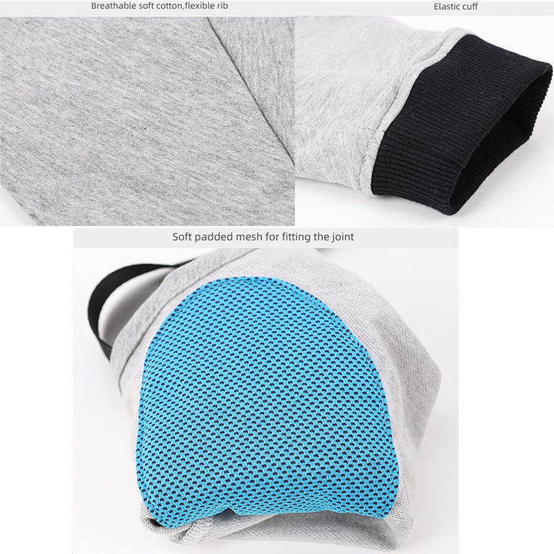HDKUW Dog Elbow Protector for Calluses,Dog Recovery Suit for Front Legs,Cone Collar Alternative to Stop Licking Elbow Wounds,Elbow Cover Sleeve for Small Medium Large Dog Grey XL - PawsPlanet Australia