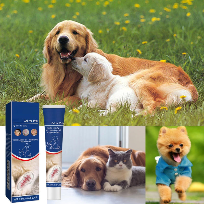 Wound Care Gel for Dogs and Cats, Liquid Gel for Pets, Pet Skin Care Gel for Cleaning and Care of Wound Areas, Wound Ointment for Puppies, Waterproof Gel for Protection, Promotes Wound Healing