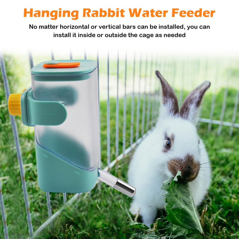 Water Bottle for Rabbits No Drip,Small Animal Leak Proof Water Bottle for Cage Crate,23 oz Pet Hanging Water Dispenser for Bunny Guinea Pig Chinchilla Ferret Squirrel Hedgehog(Green) - PawsPlanet Australia