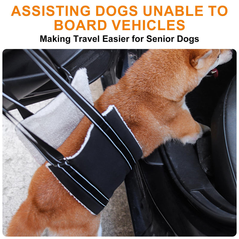Adjustable Dog Lift Harness Dog Sling Portable Dog Sling for Back Legs Dog Lift Harness for Large Dogs Soft Lift Support and Rehab Harness for Senior,Injured,Disabled Dogs After ACL Surgery (M) M