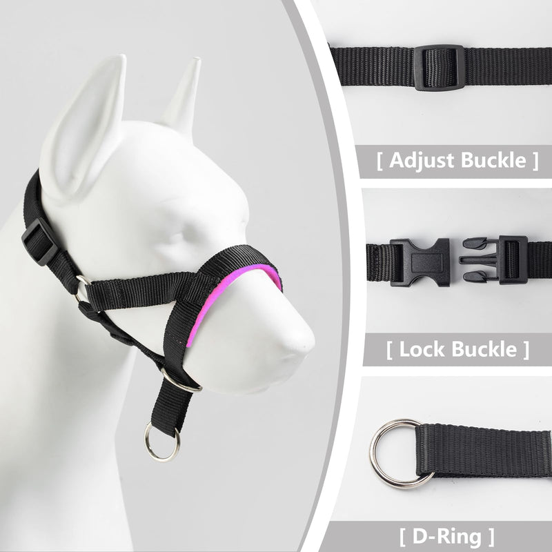 Dog Head Collar with Soft Fabric, Head Harness Stops Dog Pulling, Head Leash for Small Medium Large Dogs Walking (M,Apple Green) M Apple Green - PawsPlanet Australia