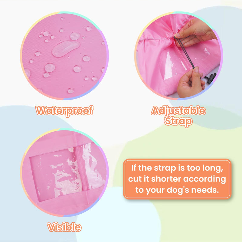 Nanaki Adjustable Shower Caps for Dogs Ears Dog Ear Covers for Bath, Shower Cap Reusable Waterproof Ear Covers for Dogs, Dog Ear Protection for Bath Dog Bath Ear Protection Bathing Grooming Swimming Pink - PawsPlanet Australia