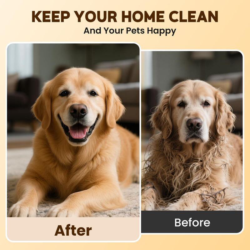 Deshedding Dog Brush & Pet Hair Remover Comb – Grooming Tool for Cats, Dogs, Rabbits, Horses, Hamsters | Itching Relief & Gift for Pet Lovers - PawsPlanet Australia
