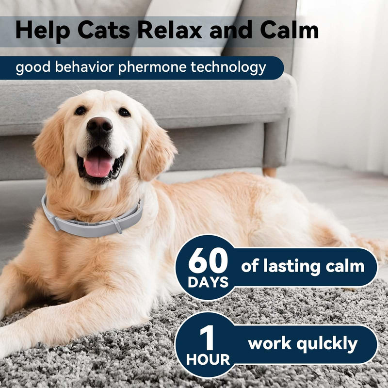 Calming Collar for Dogs 4-Pack that Lasts 60 Days | Pheromone Dog Calming Collar for Anxiety, Stress & Separation | Waterproof Adjustable 25 Inch for Small Medium Large Dogs