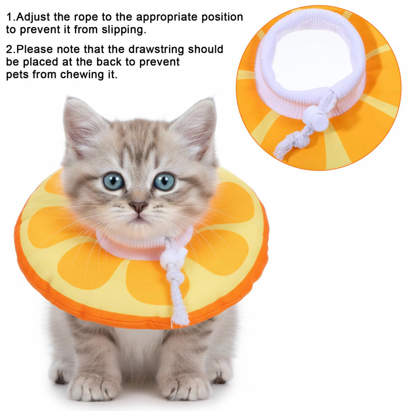 Small Cat Cone Collar Soft,Lovely Cats Donut Collars Adjustable Pet Waterproof Collar Elizabethan Neck Cones Cute Kitten Cones for Recovery Prevent Licking Biting Protect Wounds