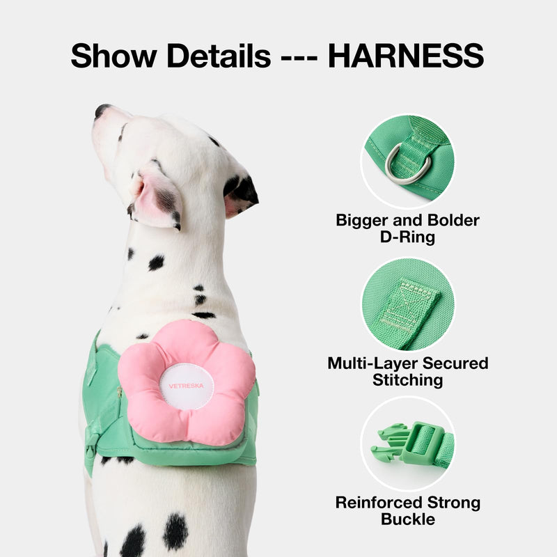 VETRESKA Dog Poop Bags with Dispenser & Flora Dog Harness, Leash and Collar Set - PawsPlanet Australia