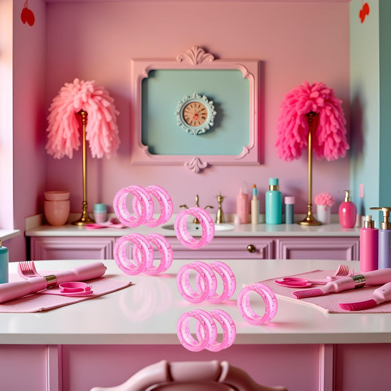 10Pcs Pink Silicone Scissors Finger Rings Grips Grooming Shear Thumb Inserts Finger Protector Ring for Barber Hair Cutting Scissors Pet Shears Hair Cutting Shears Hair Cutting Tools - PawsPlanet Australia