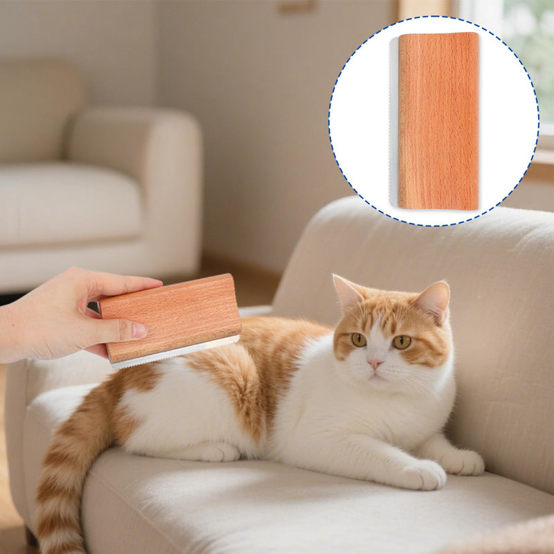 Dog Deshedding Brush, Wooden Pet Hair Shedding Brush with Fine Comb Teeth Ergonomic Pet Hair Removal Tool for Grooming Shedding Dog Cat Horse Rabbit - PawsPlanet Australia