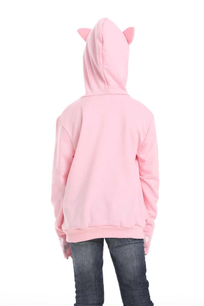 ALYC Boys Girls Hoodies - Pet Holder Kitten Puppy Carriers Pullover Long Sleeve Cat Ear Sweatshirt with Removable Inner Pouch 12-13 Years Pink - PawsPlanet Australia
