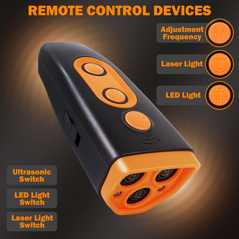 Dog Bark Deterrent Device, Ultrasonic Anti-Barking Device for Dogs Training, Safe and Effective, Up to 35FT Long Range Rechargeable & Portable Bark Shield Indoor and Outdoor Use, Orange - PawsPlanet Australia