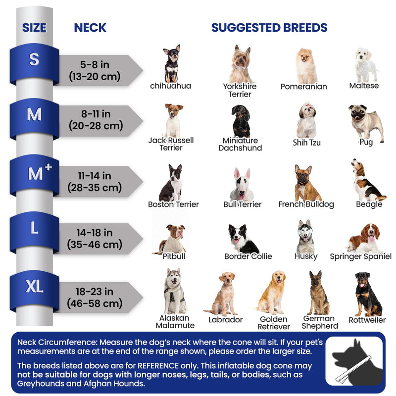 BARKLESS Dog Donut Collar, Inflatable Cone for Dogs to Stop Licking After Surgery, Protective Surgery Collar with Anti-Licking Shield, Soft Pillow Cone for Large Pets Tan L
